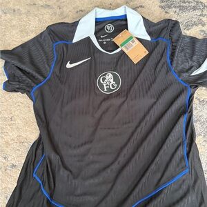 Nike Black and Blue Soccer Jersey